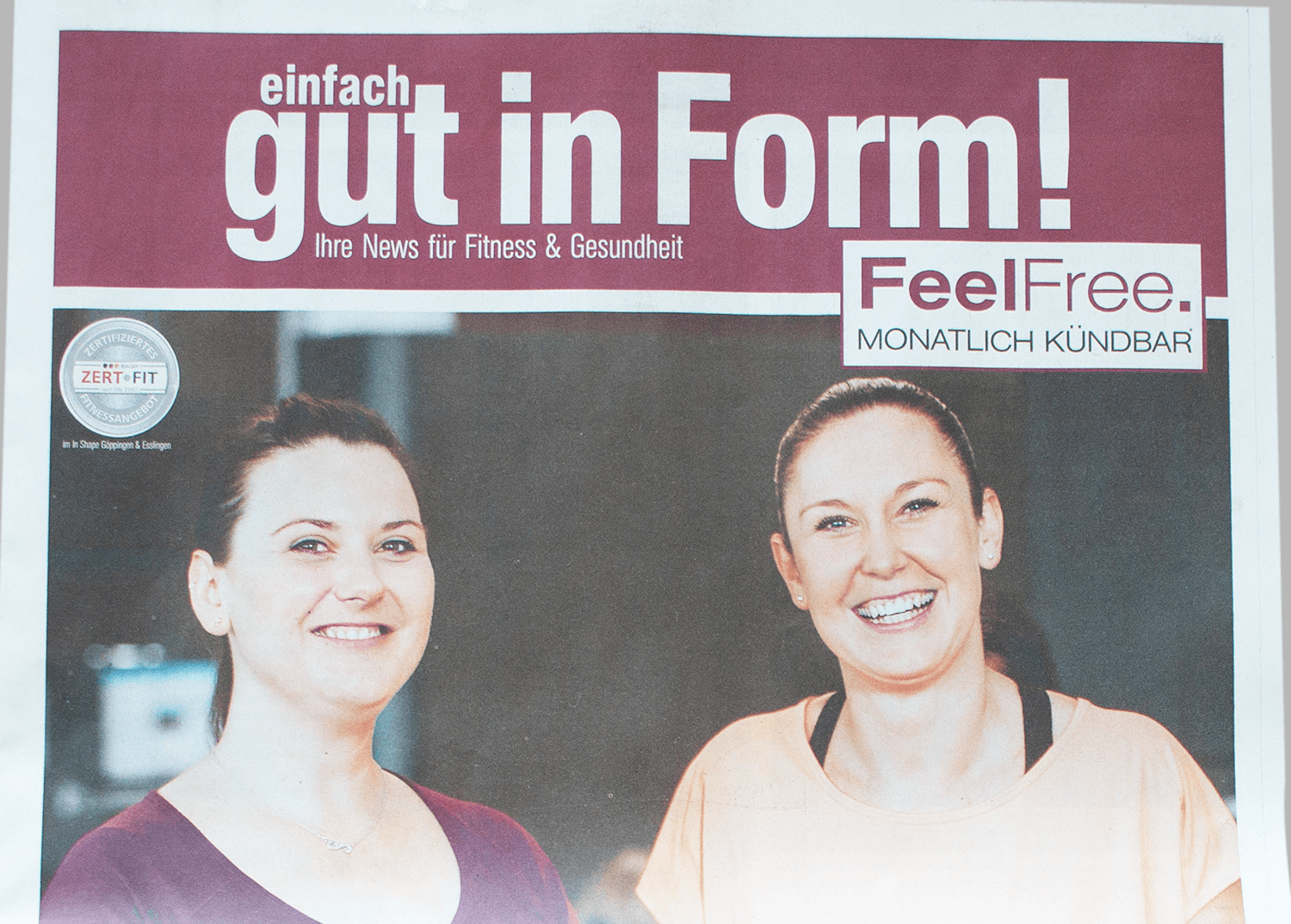 Zeitungsprodukt In Shape Fitnesszeitung